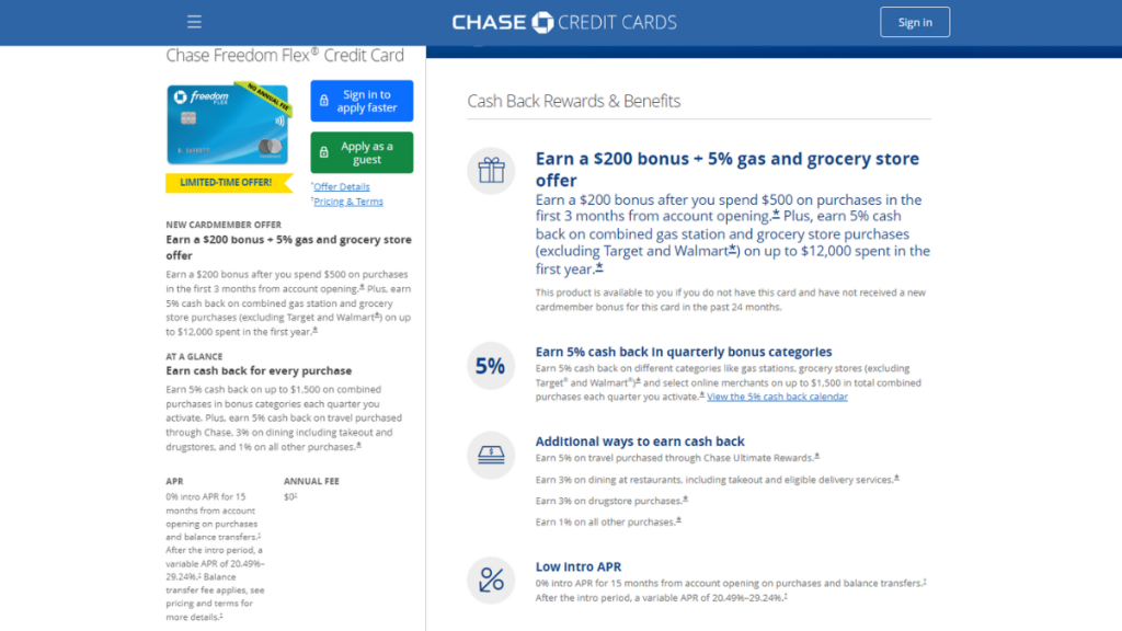 Chase Freedom Flex® Credit Card review