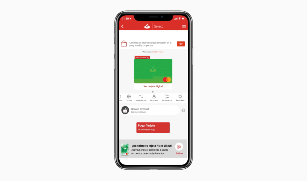 Tarjeta de Crédito LikeU Santander